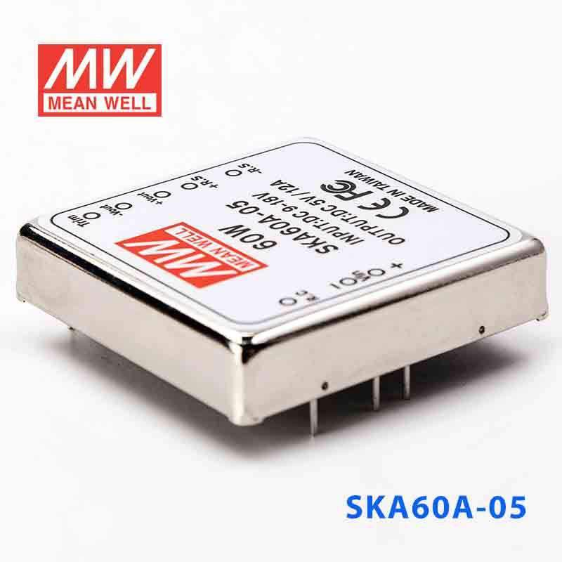 Mean Well SKA60A-05 DC-DC Converter - 60W - 9~18V in 5V out 12A - SKA60A-05 - powersupplymall.com