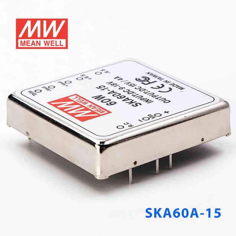 Mean Well SKA60A-15 DC-DC Converter - 60W - 9~18V in 15V out 4A - SKA60A-15 - powersupplymall.com