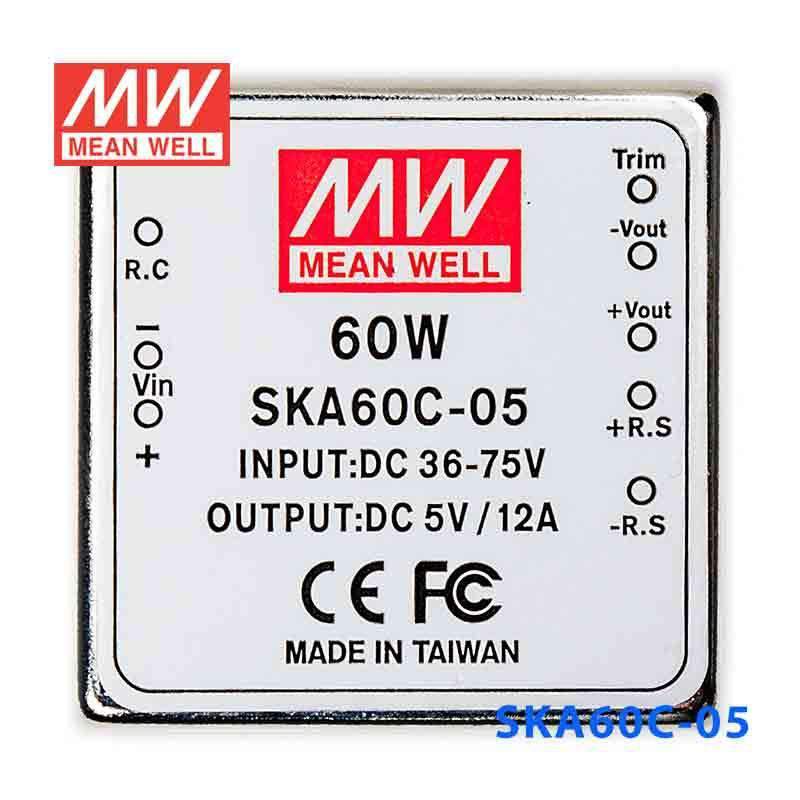 Mean Well SKA60C - 05 DC - DC Converter - 60W - 36~75V in 5V out - SKA60C - 05 - powersupplymall.com