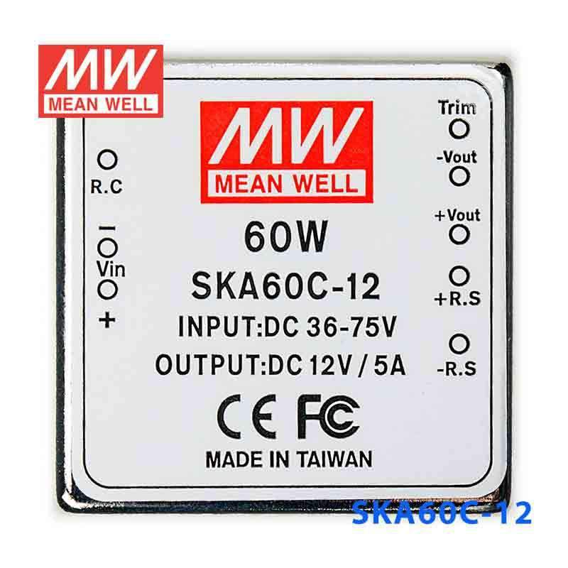 Mean Well SKA60C - 12 DC - DC Converter - 60W - 36~75V in 12V out - SKA60C - 12 - powersupplymall.com