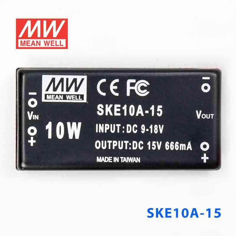 Mean Well SKE10A - 15 DC - DC Converter - 10W - 9~18V in 15V out - SKE10A - 15 - powersupplymall.com