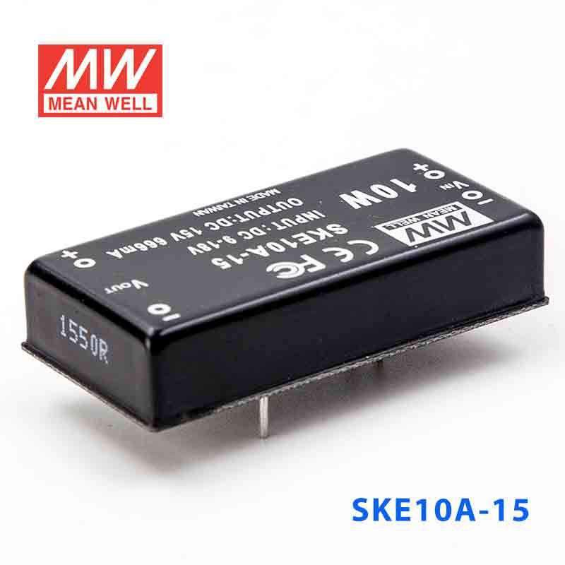 Mean Well SKE10A - 15 DC - DC Converter - 10W - 9~18V in 15V out - SKE10A - 15 - powersupplymall.com