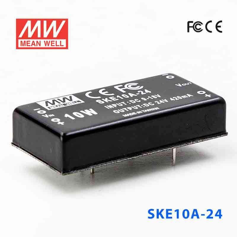 Mean Well SKE10A - 24 DC - DC Converter - 10W - 9~18V in 24V out - SKE10A - 24 - powersupplymall.com