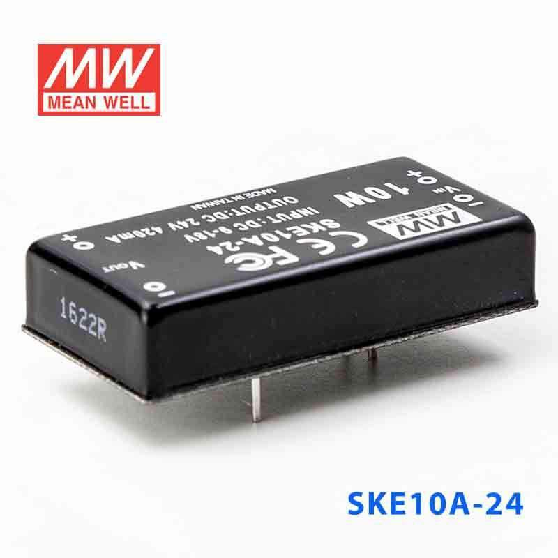 Mean Well SKE10A-24 DC-DC Converter - 10W - 9~18V in 24V out 420mA - SKE10A-24 - powersupplymall.com