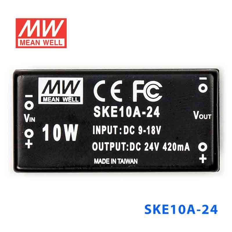 Mean Well SKE10A - 24 DC - DC Converter - 10W - 9~18V in 24V out - SKE10A - 24 - powersupplymall.com