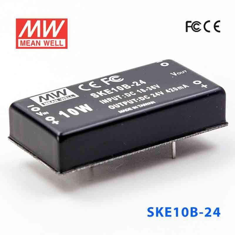 Mean Well SKE10B-24 DC-DC Converter - 10W - 18~36V in 24V out 420mA - SKE10B-24 - powersupplymall.com