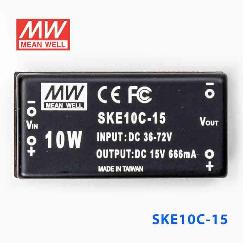Mean Well SKE10C - 15 DC - DC Converter - 10W - 36~72V in 15V out - SKE10C - 15 - powersupplymall.com