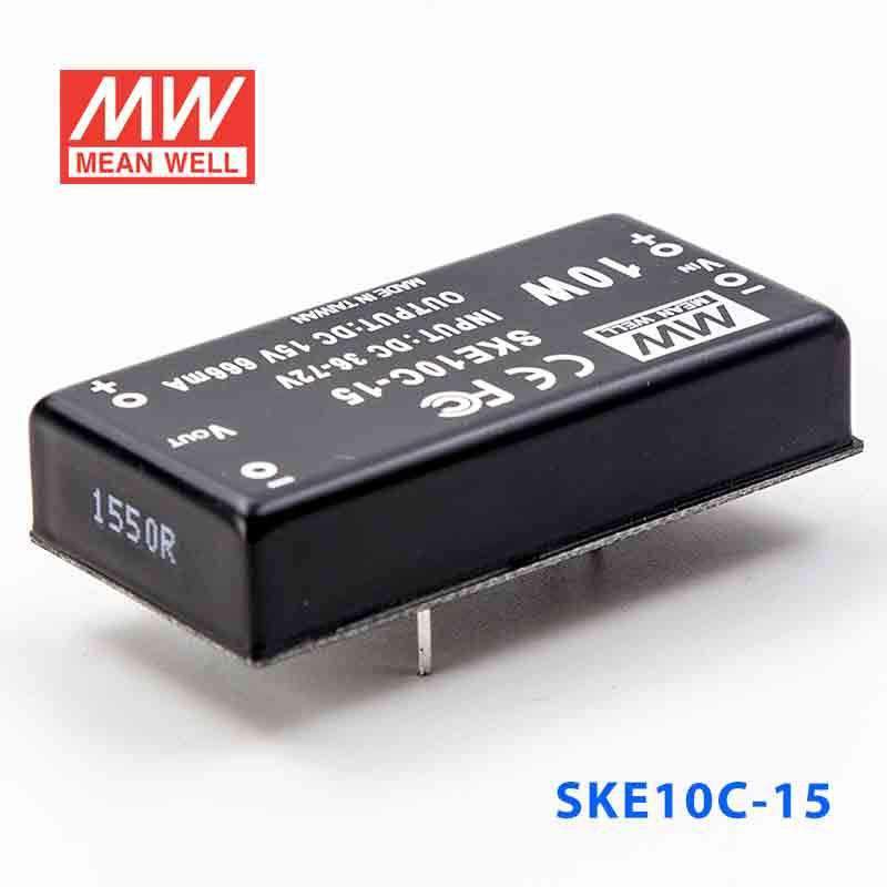 Mean Well SKE10C - 15 DC - DC Converter - 10W - 36~72V in 15V out - SKE10C - 15 - powersupplymall.com