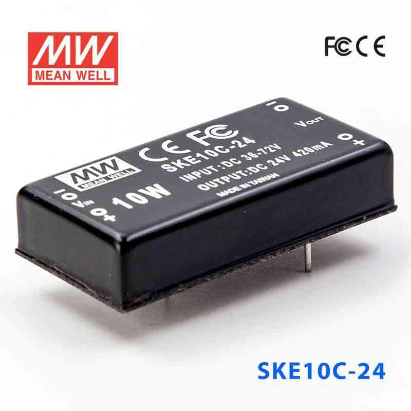Mean Well SKE10C - 24 DC - DC Converter - 10W - 36~72V in 24V out - SKE10C - 24 - powersupplymall.com