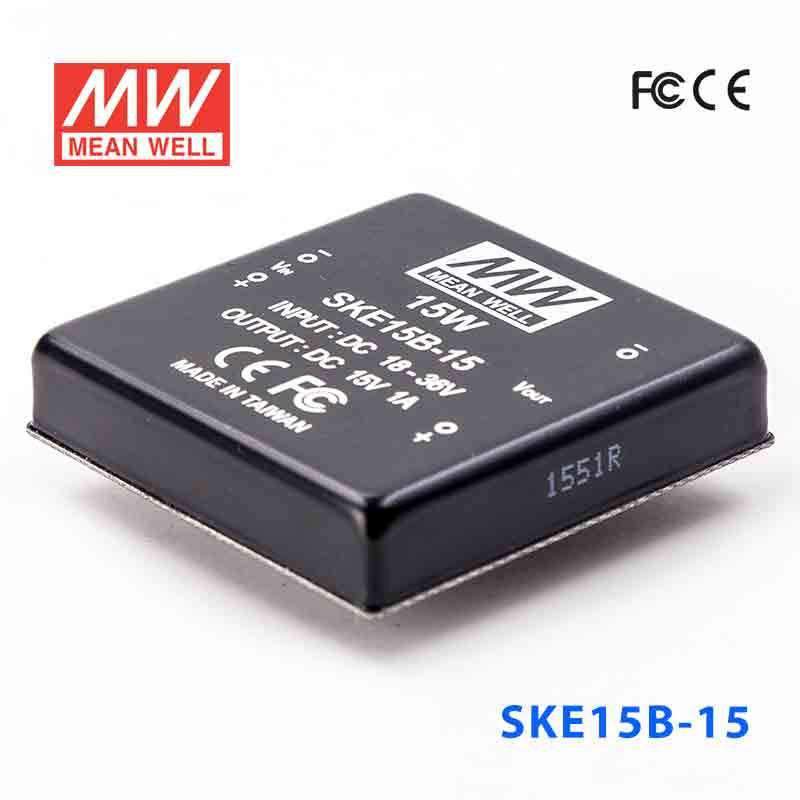 Mean Well SKE15B-15 DC-DC Converter - 15W - 18~36V in 15V out 1A - SKE15B-15 - powersupplymall.com