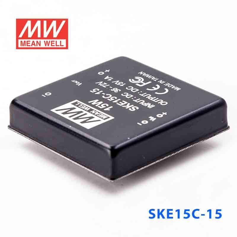 Mean Well SKE15C-15 DC-DC Converter - 15W - 36~72V in 15V out 1A - SKE15C-15 - powersupplymall.com