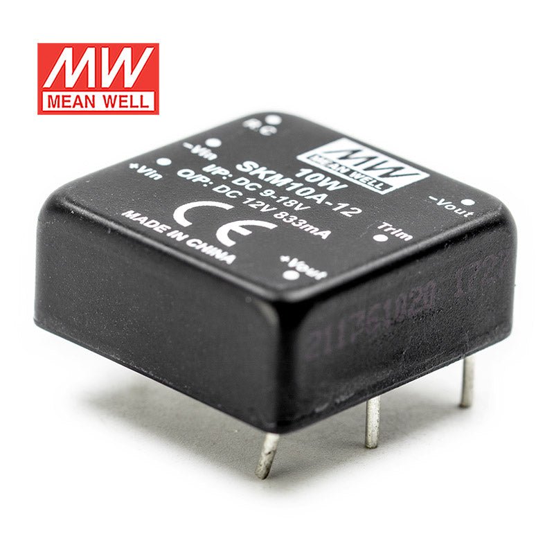 Mean Well SKM10A - 12 DC - DC Converter - 10W - 9~18V in 12V out - SKM10A - 12 - powersupplymall.com