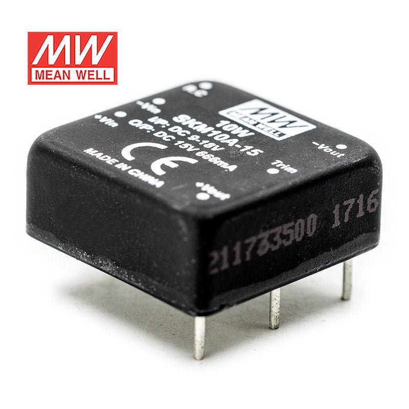 Mean Well SKM10A - 15 DC - DC Converter - 10W - 9~18V in 15V out - SKM10A - 15 - powersupplymall.com