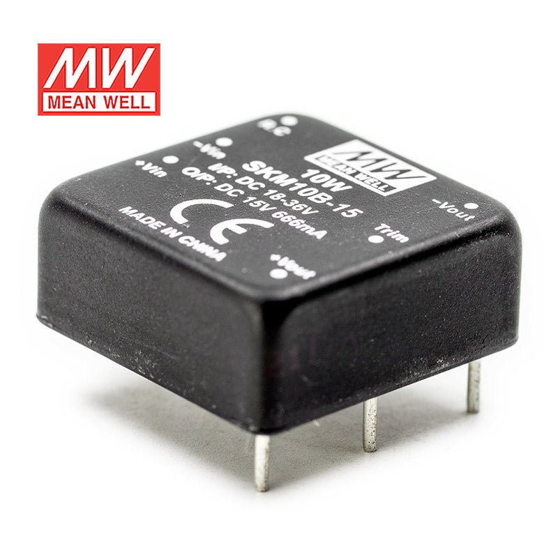 Mean Well SKM10B - 15 DC - DC Converter - 10W - 18~36V in 15V out - SKM10B - 15 - powersupplymall.com