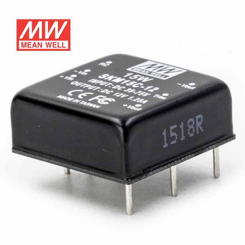 Mean Well SKM15C - 12 DC - DC Converter - 15W - 36~75V in 12V out - SKM15C - 12 - powersupplymall.com