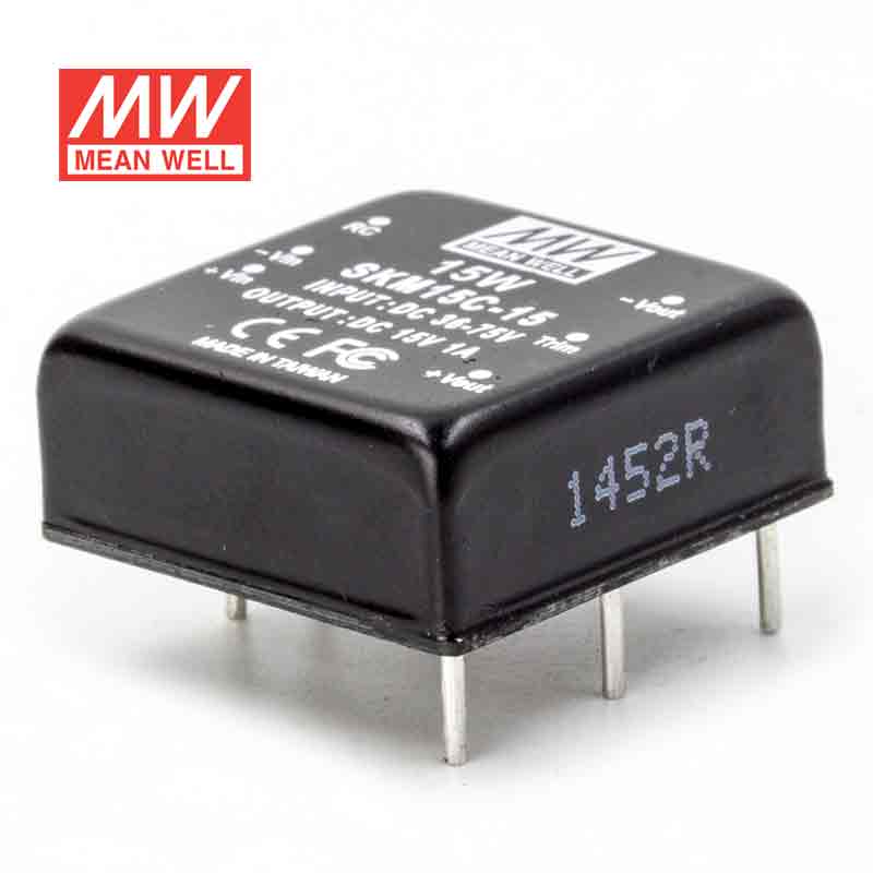 Mean Well SKM15C - 15 DC - DC Converter - 15W - 36~75V in 15V out - SKM15C - 15 - powersupplymall.com