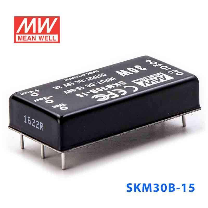 Mean Well SKM30B-15 DC-DC Converter - 30W - 18~36V in 15V out 2A - SKM30B-15 - powersupplymall.com