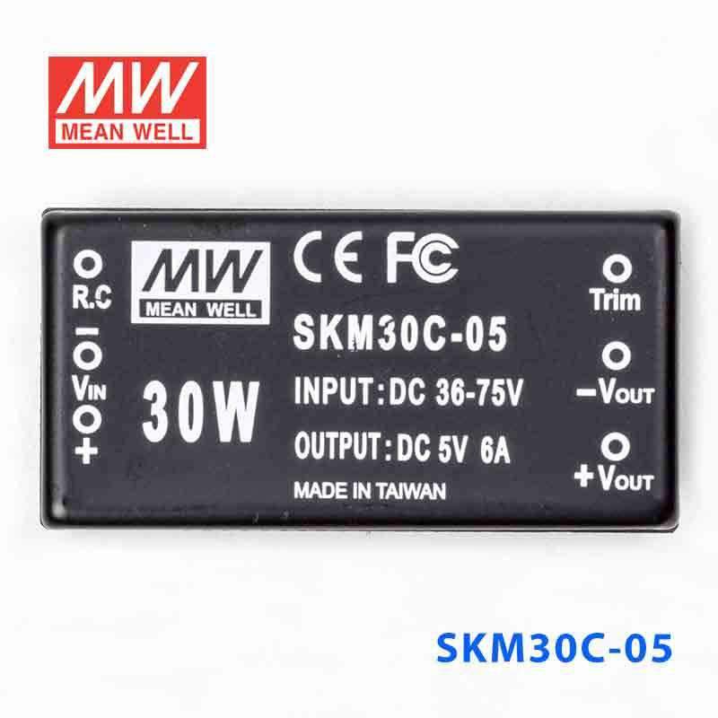 Mean Well SKM30C-05 DC-DC Converter - 30W - 36~75V in 5V out 6A - SKM30C-05 - powersupplymall.com