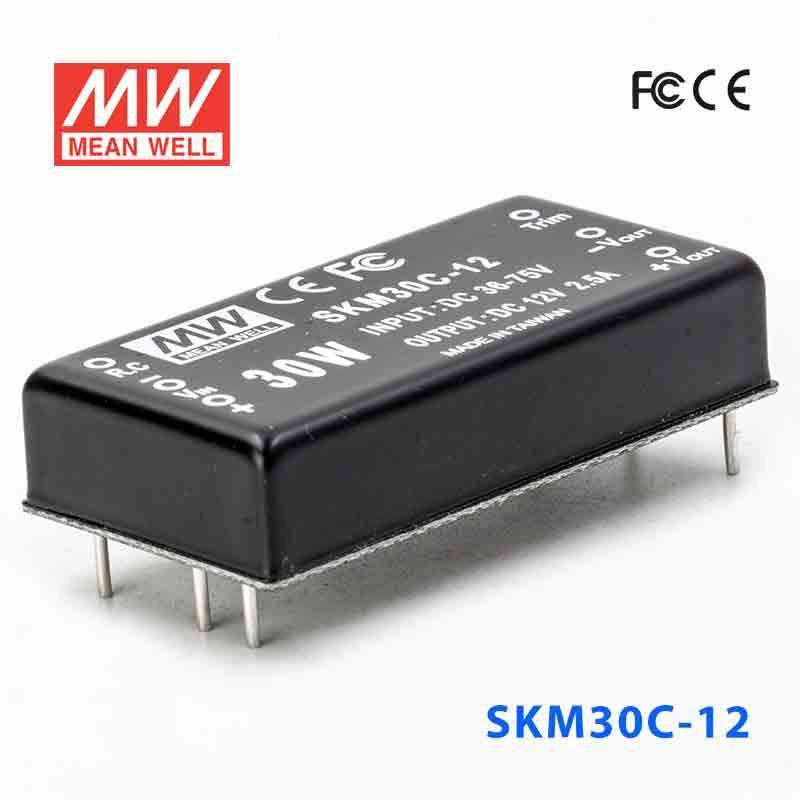 Mean Well SKM30C - 12 DC - DC Converter - 30W - 36~75V in 12V out - SKM30C - 12 - powersupplymall.com