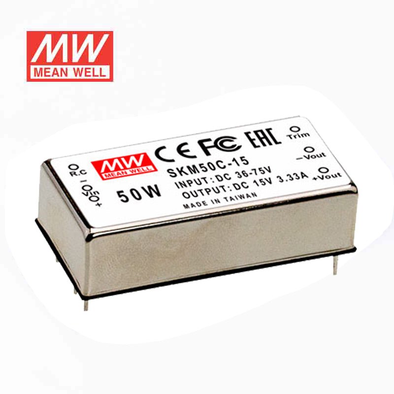 Mean Well SKM50C - 12 DC - DC Converter - 50W - 36~75V in 12V out - SKM50C - 12 - powersupplymall.com