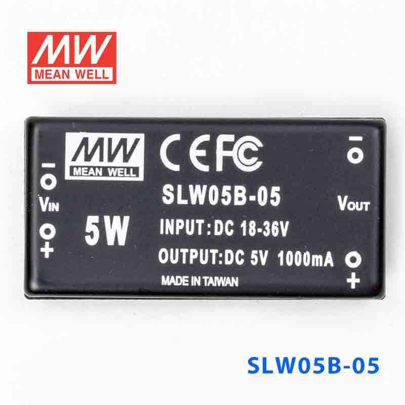 Mean Well SLW05B - 05 DC - DC Converter - 5W - 18~36V in 5V out - SLW05B - 05 - powersupplymall.com