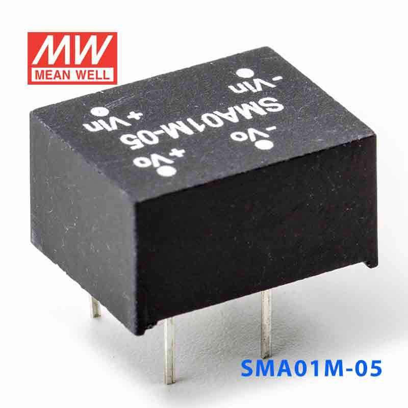 Mean Well SMA01M - 05 DC - DC Converter - 1W - 10.8~13.2V in 5V out - SMA01M - 05 - powersupplymall.com