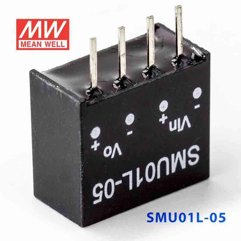Mean Well SMU01L-05 DC-DC Converter - 1W - 4.5~5.5V in 5V out 200mA - SMU01L-05 - powersupplymall.com