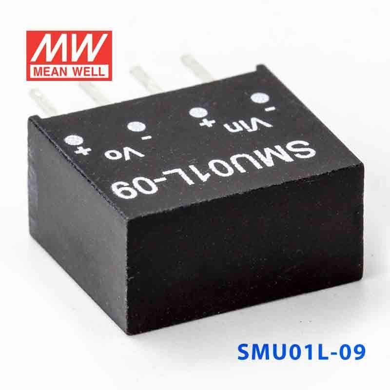 Mean Well SMU01L-09 DC-DC Converter - 1W - 4.5~5.5V in 9V out 110mA - SMU01L-09 - powersupplymall.com