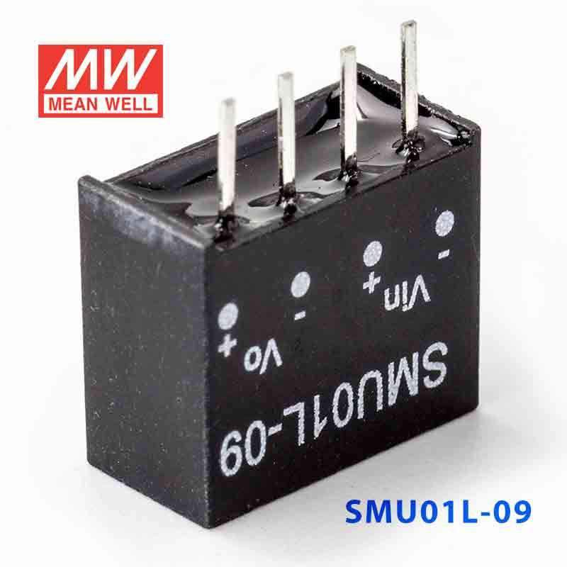 Mean Well SMU01L-09 DC-DC Converter - 1W - 4.5~5.5V in 9V out 110mA - SMU01L-09 - powersupplymall.com