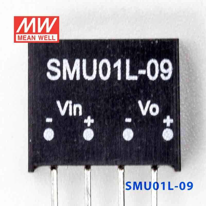 Mean Well SMU01L-09 DC-DC Converter - 1W - 4.5~5.5V in 9V out 110mA - SMU01L-09 - powersupplymall.com