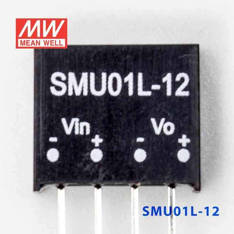Mean Well SMU01L-12 DC-DC Converter - 1W - 4.5~5.5V in 12V out 84mA - SMU01L-12 - powersupplymall.com