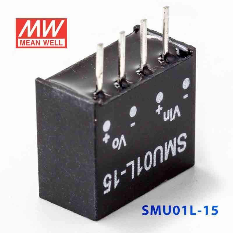 Mean Well SMU01L - 15 DC - DC Converter - 1W - 4.5~5.5V in 15V out - SMU01L - 15 - powersupplymall.com