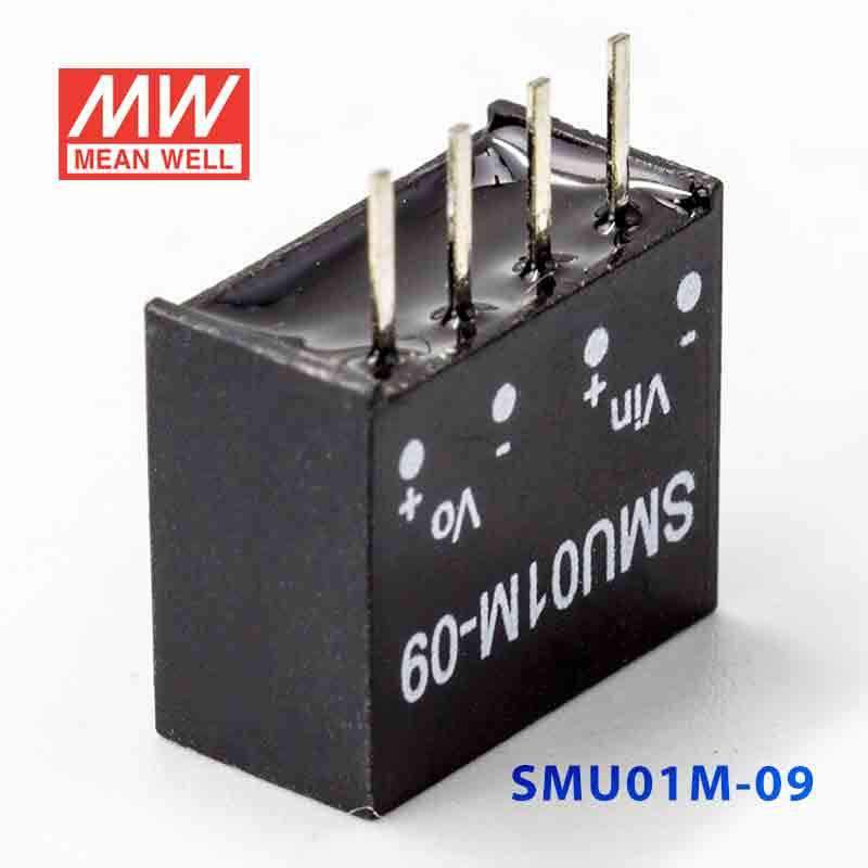Mean Well SMU01M-09 DC-DC Converter - 1W - 10.8~13.2V in 9V out 110mA - SMU01M-09 - powersupplymall.com
