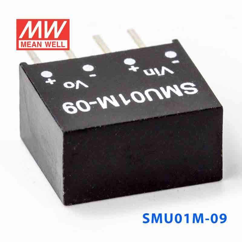 Mean Well SMU01M-09 DC-DC Converter - 1W - 10.8~13.2V in 9V out 110mA - SMU01M-09 - powersupplymall.com