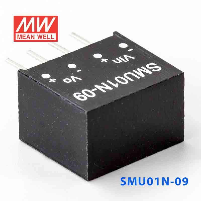 Mean Well SMU01N-09 DC-DC Converter - 1W - 21.6~26.4V in 9V out 110mA - SMU01N-09 - powersupplymall.com