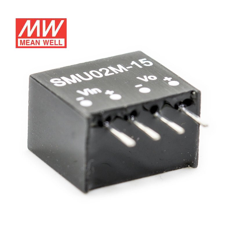 Mean Well SMU02M - 15 DC - DC Converter - 2W - 10.8~13.2V in 15V out - SMU02M - 15 - powersupplymall.com
