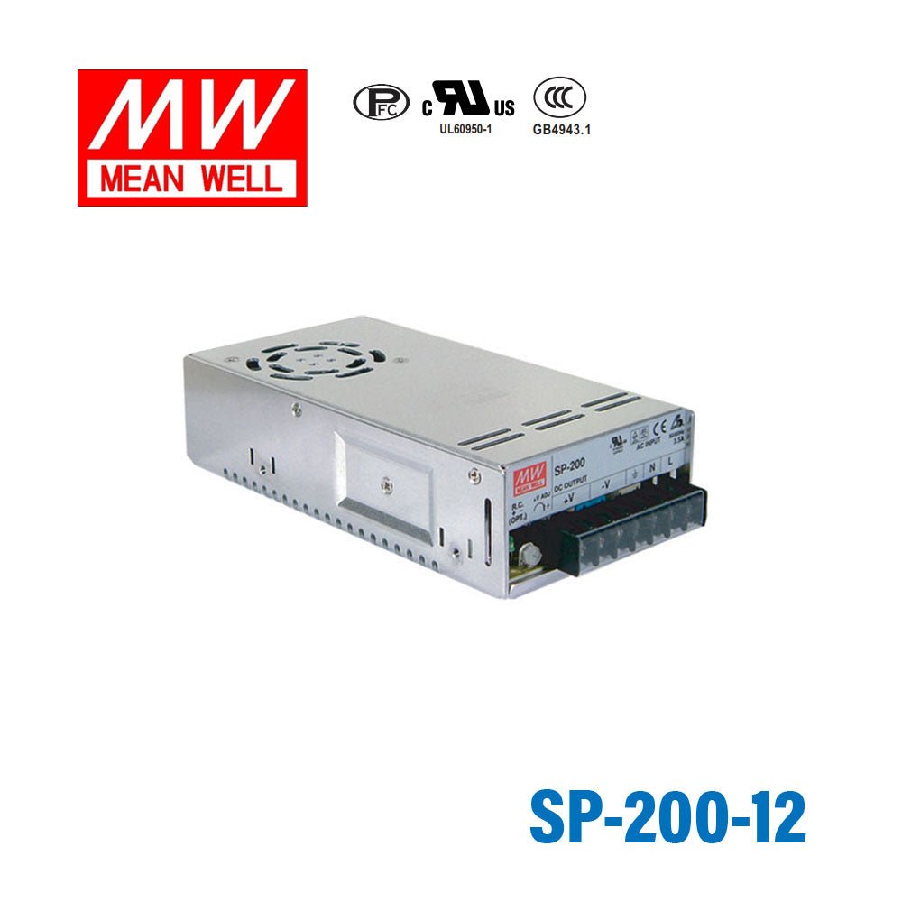 Mean Well SP Series Power Supply 12V(75~480W) - - powersupplymall.com