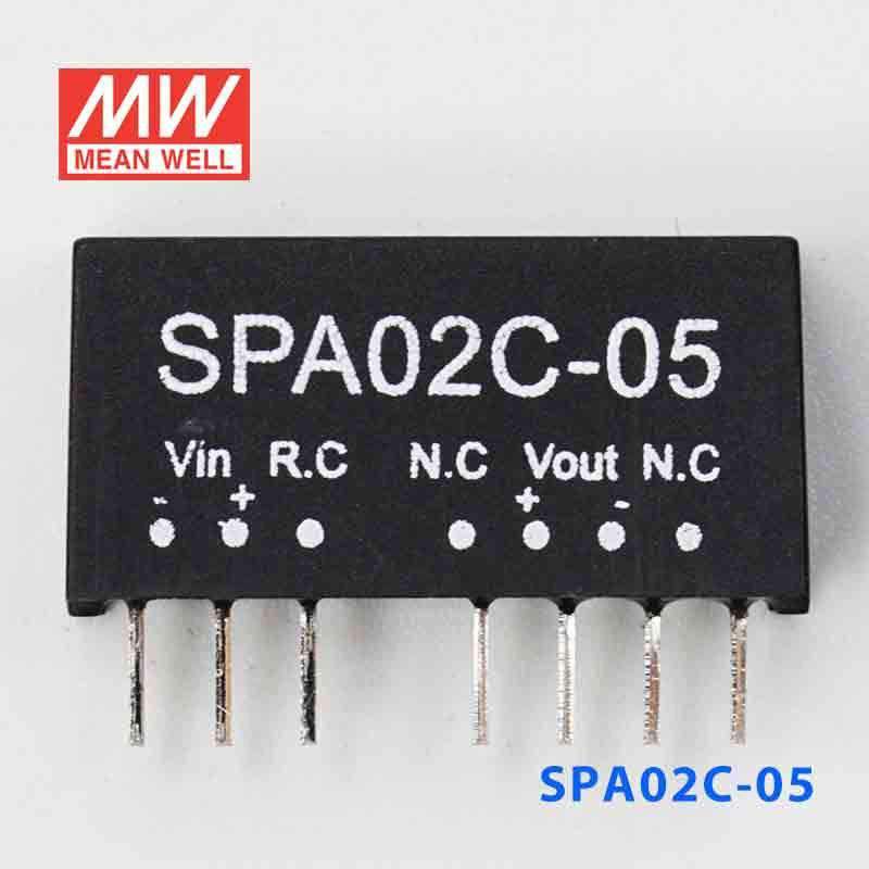 Mean Well SPA02C-05 DC-DC Converter - 2W - 36~72V in 5V out 400mA - SPA02C-05 - powersupplymall.com