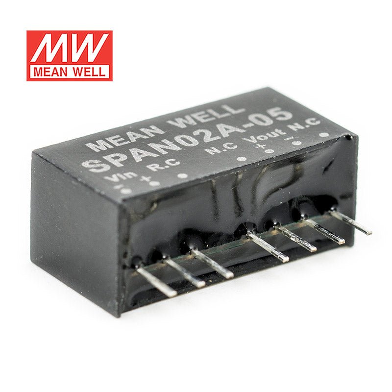 Mean Well SPAN02A - 05 DC - DC Converter - 2W - 9~18V in 5V out - SPAN02A - 05 - powersupplymall.com