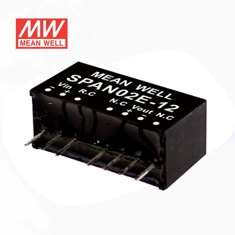 Mean Well SPAN02E - 15 DC - DC Converter - 2W - 4.5~9V in 15V out - SPAN02E - 15 - powersupplymall.com