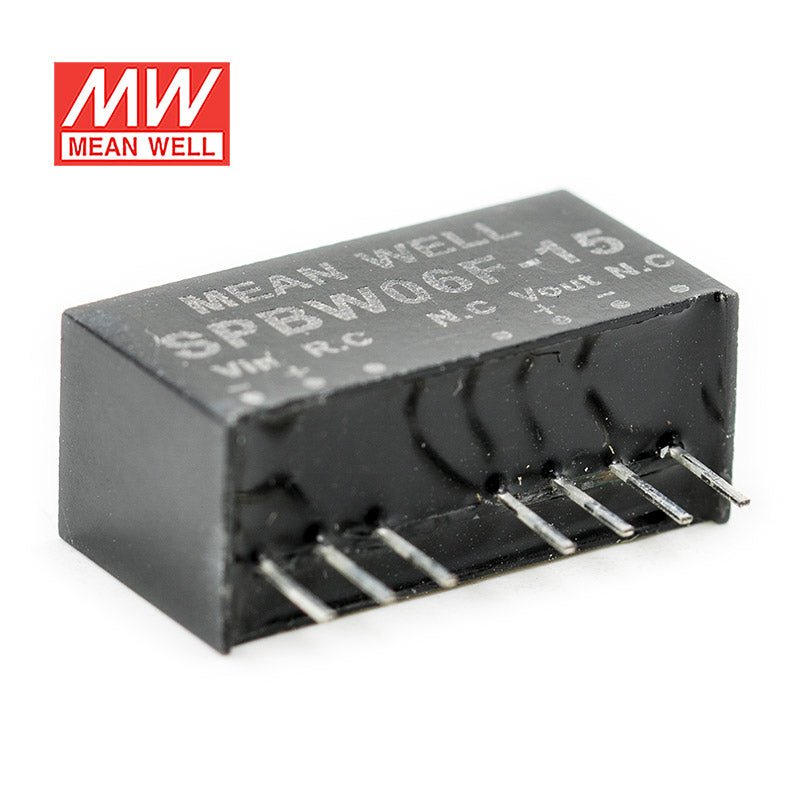 Mean Well SPBW06F-15 DC-DC Converter - 6W - 9~36V in 15V out - SPBW06F-15 - powersupplymall.com