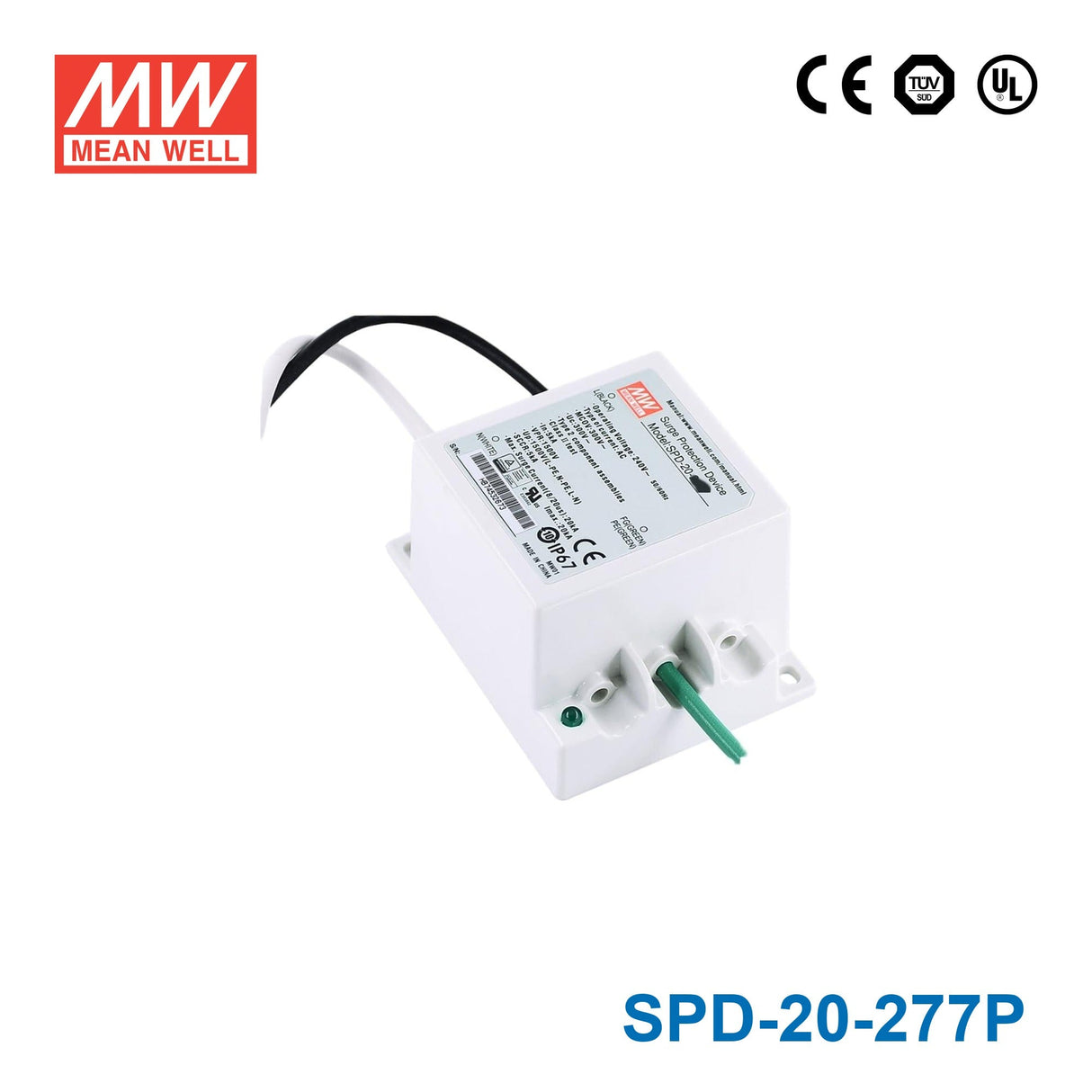 Mean Well SPD - 20 - 240P Surge Protection Device 277VAC 10KV - SPD-20-277P - powersupplymall.com
