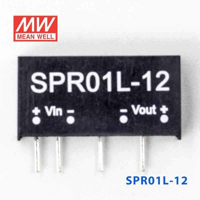 Mean Well SPR01L-12 DC-DC Converter - 1W - 4.5~5.5V in 12V out - SPR01L-12 - powersupplymall.com