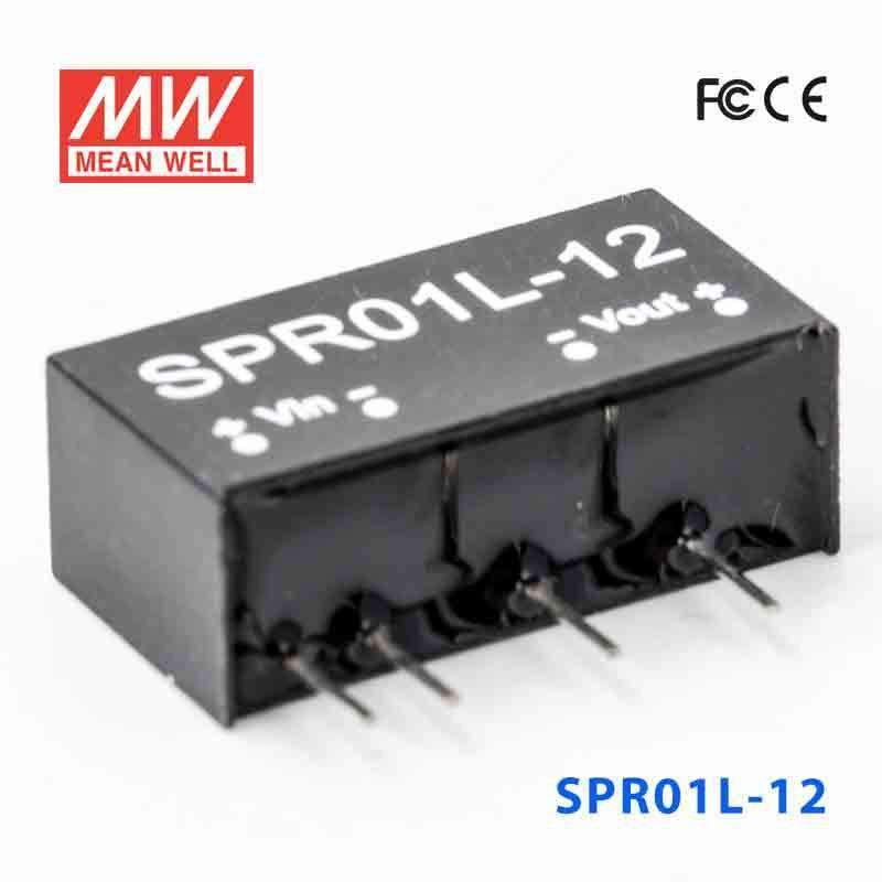 Mean Well SPR01L - 12 DC - DC Converter - 1W - 4.5~5.5V in 12V out - SPR01L - 12 - powersupplymall.com