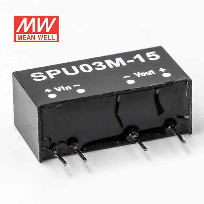 Mean Well SPU03M - 15 DC - DC Converter - 3W - 21.6~26.4V in 12V out - SPU03M - 15 - powersupplymall.com
