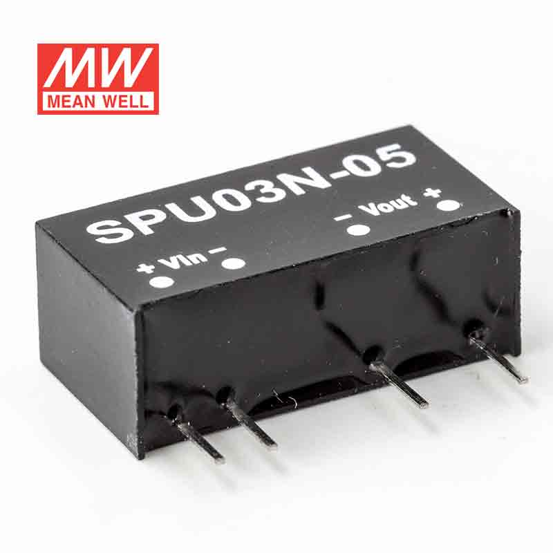 Mean Well SPU03N - 05 DC - DC Converter - 3W - 4.5~5.5V in 12V out - SPU03N - 05 - powersupplymall.com