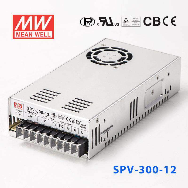 Mean Well SPV - 300 - 12 power supply 300W 12V 25A - SPV - 300 - 12 - powersupplymall.com