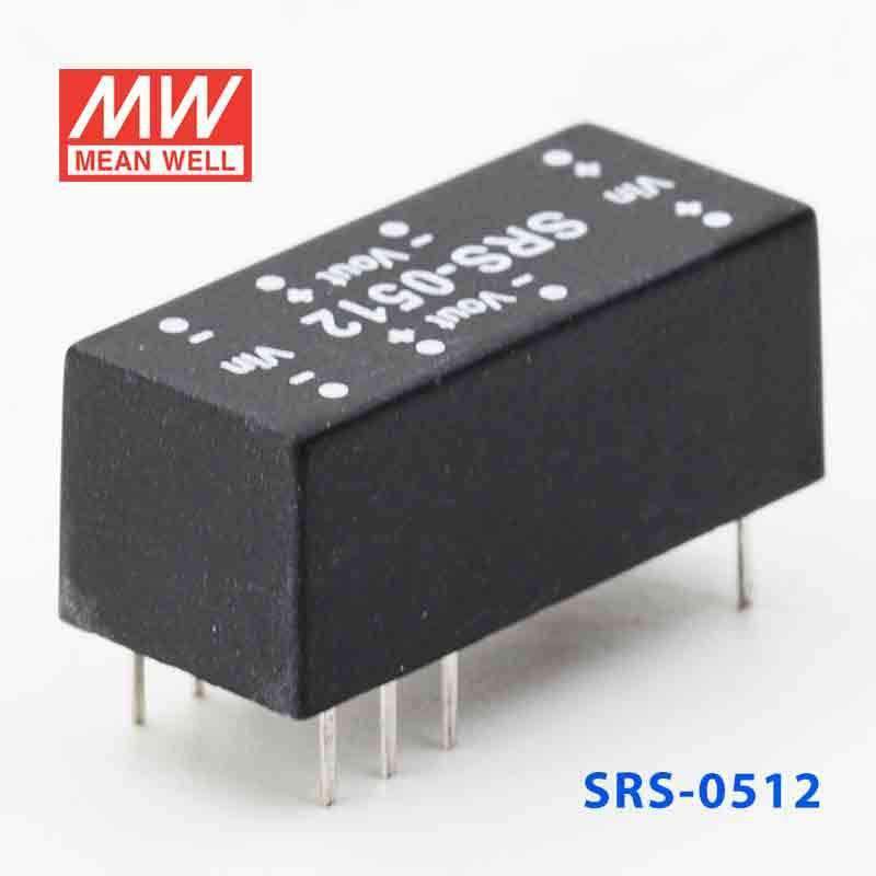 Mean Well SRS-0512 DC-DC Converter - 0.5W - 4.5~5.5V in 12V out - SRS-0512 - powersupplymall.com