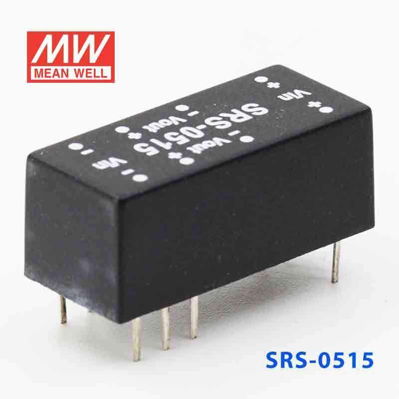 Mean Well SRS-0515 DC-DC Converter - 0.5W - 4.5~5.5V in 15V out - SRS-0515 - powersupplymall.com