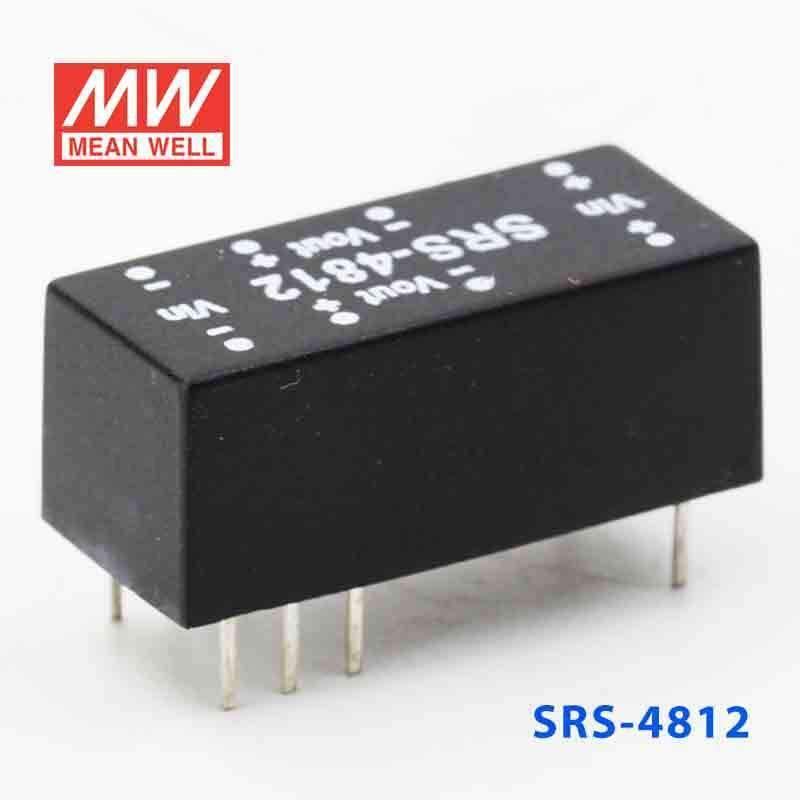 Mean Well SRS-4812 DC-DC Converter - 0.5W - 43.2~52.8V in 12V out - SRS-4812 - powersupplymall.com